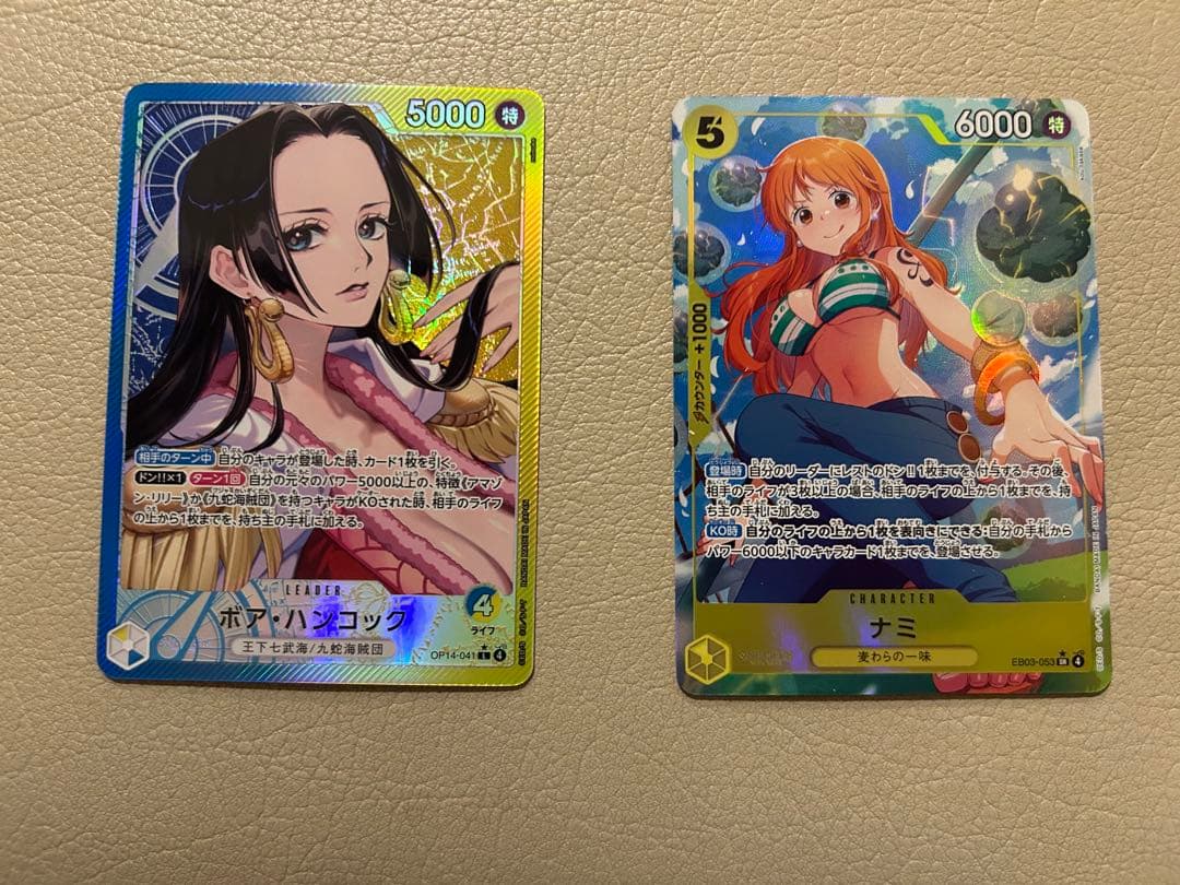 ア*降様 ワンピースカード　ハンコックリーダーパラレル　ナミSRパラレル