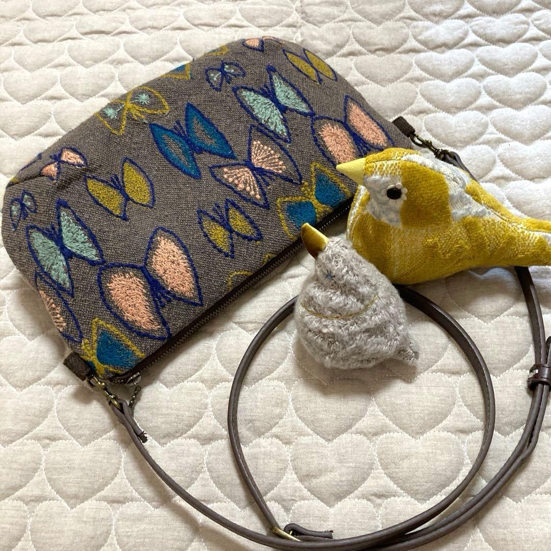 719 両面スカイフラワーのショルダーバッグ　sky flower ★レア★