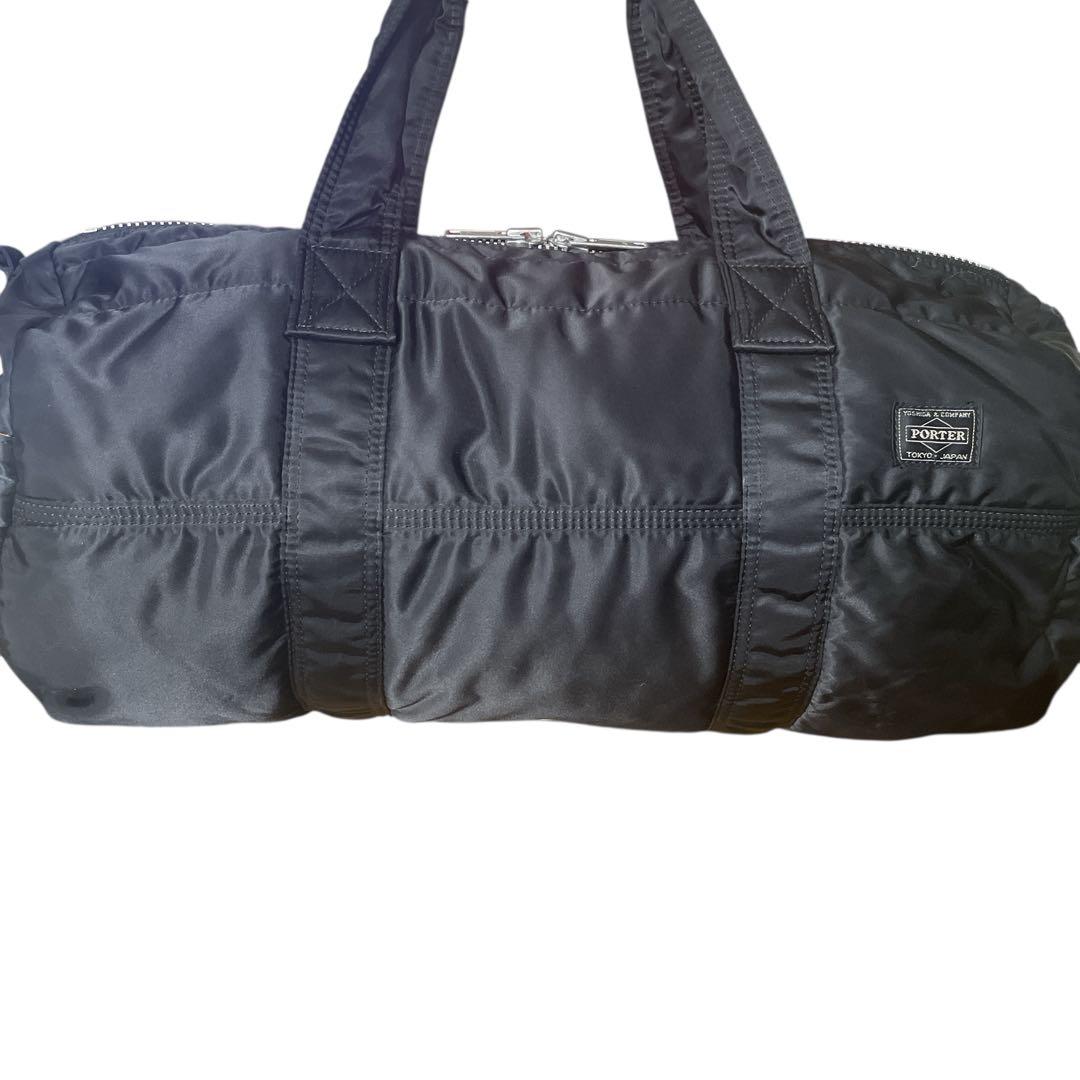 【未使用級】PORTER タンカー 2WAY ボストンバッグ ドラム ブラック
