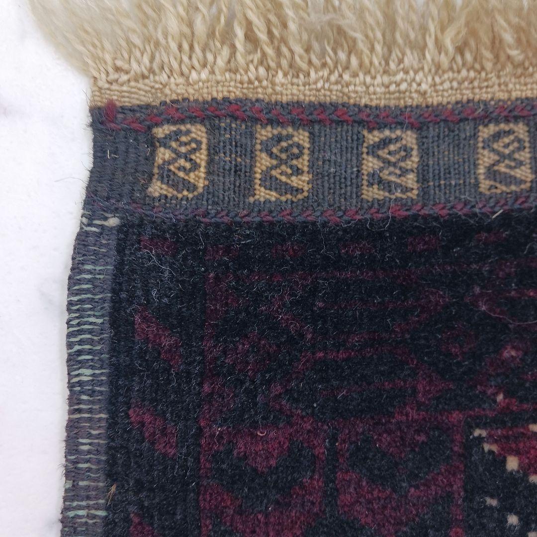 Y2477 トライバルラグ バルーチ 手織り ウール100% 絨毯