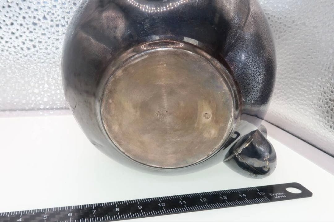 【純銀製】銀瓶 やかん 急須 湯沸かし 煎茶道具 茶道具 金属工芸 約214g