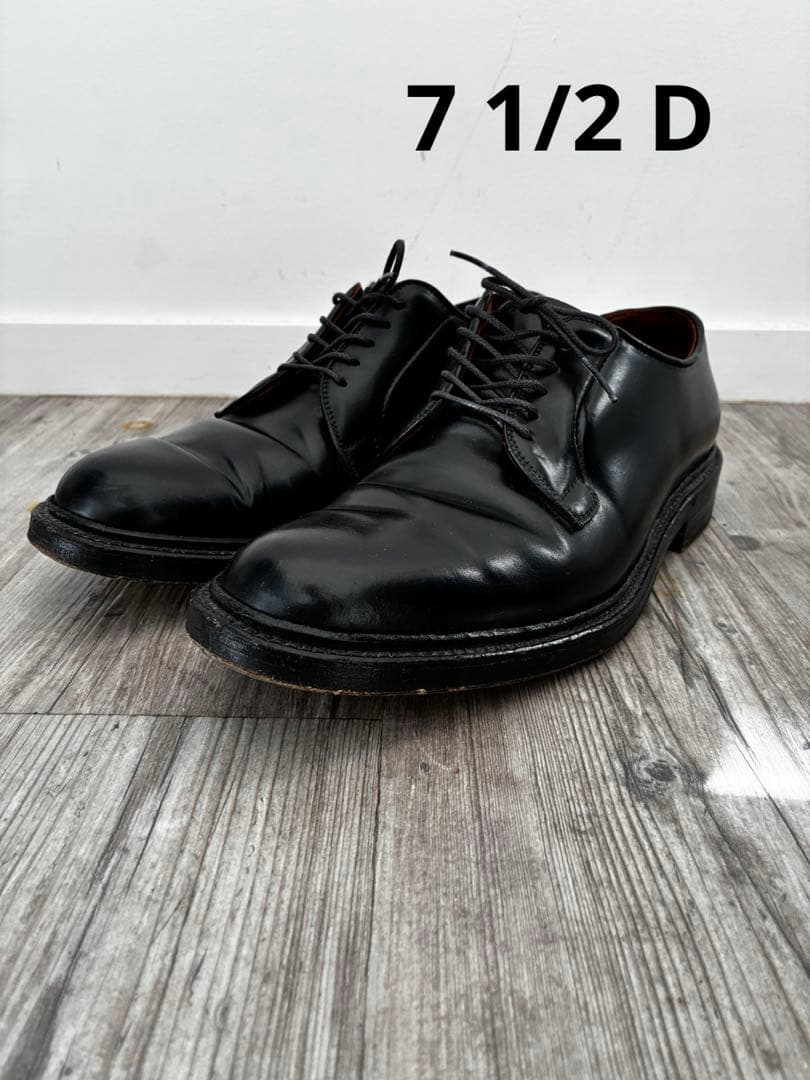 Alden 9901 プレーントゥ 黒 7 1/2 Dオールデン コードバン