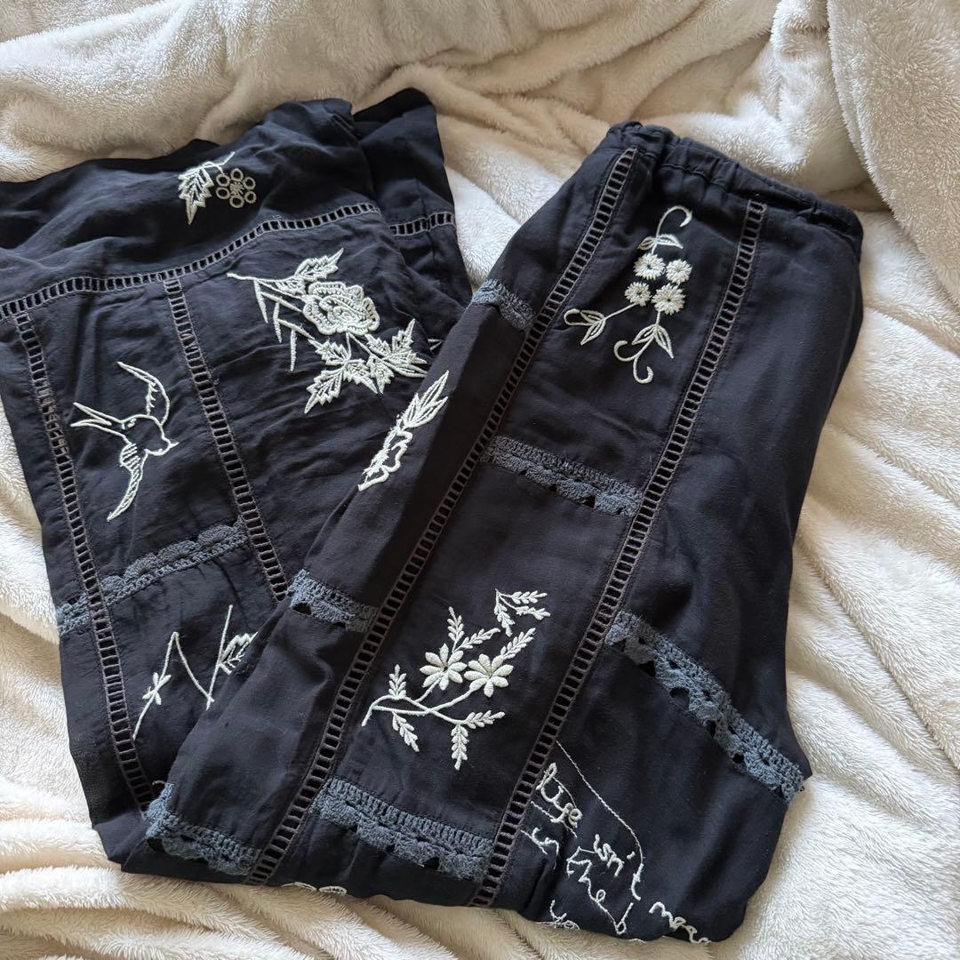 TODAYFUL Embroidery Patchwork パンツ 36