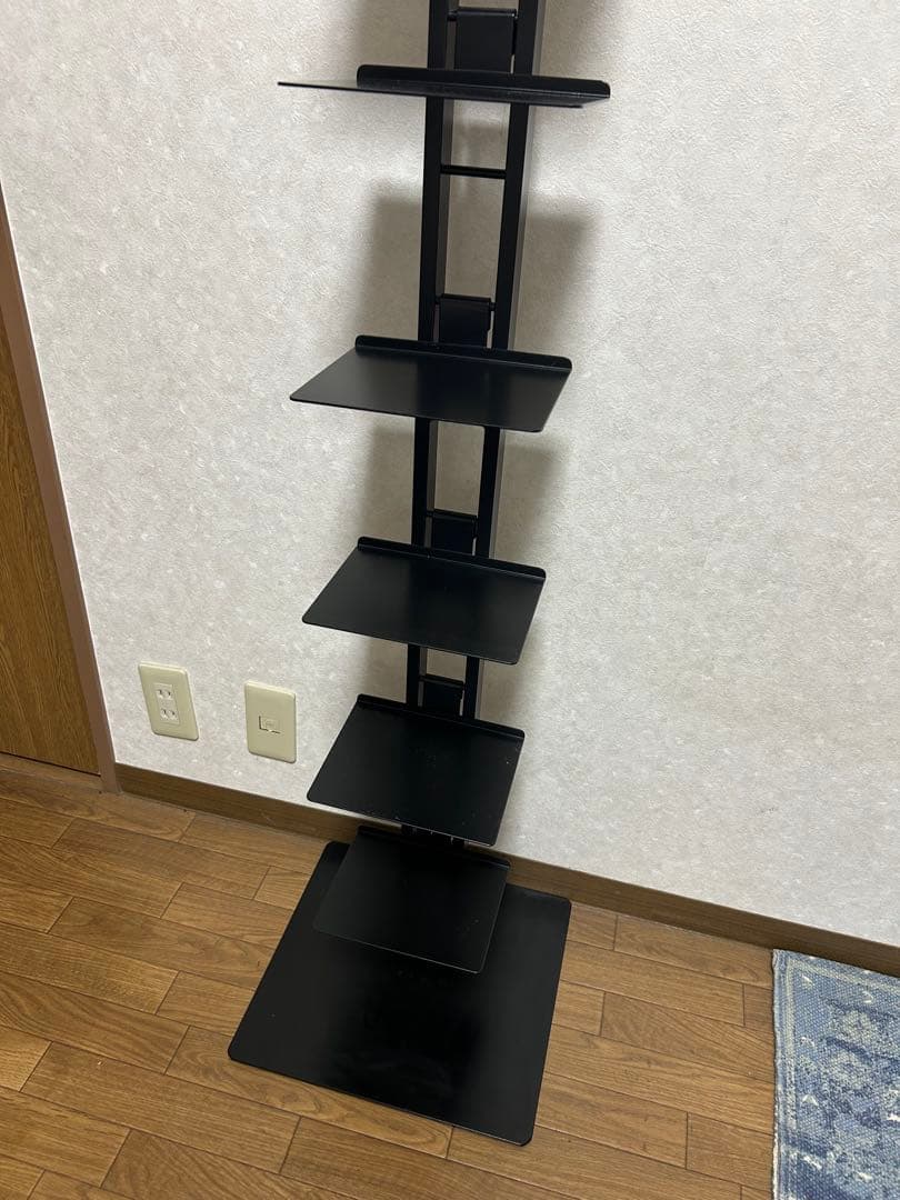 ルネセイコウ タワーシェルフ ブラック 6段