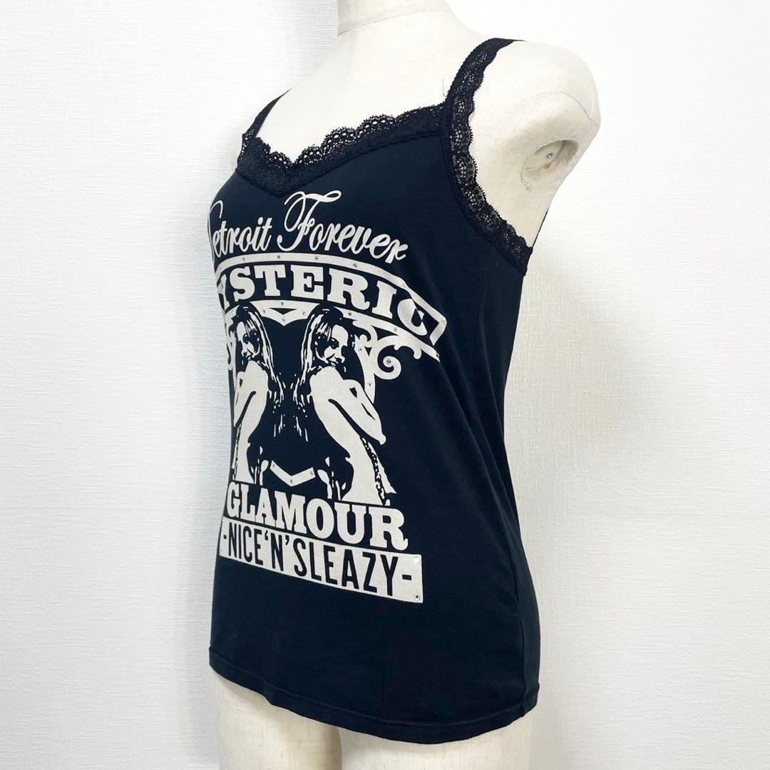 y2k❤️00s HYSTERIC GLAMOUR ヒスガールロゴ レース キャミ