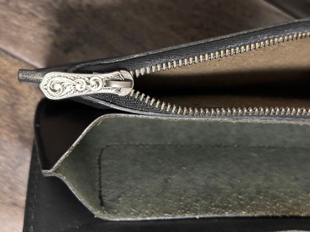 funny 手染め　ビクターコンチョ ウォレットチェーン 赤黒