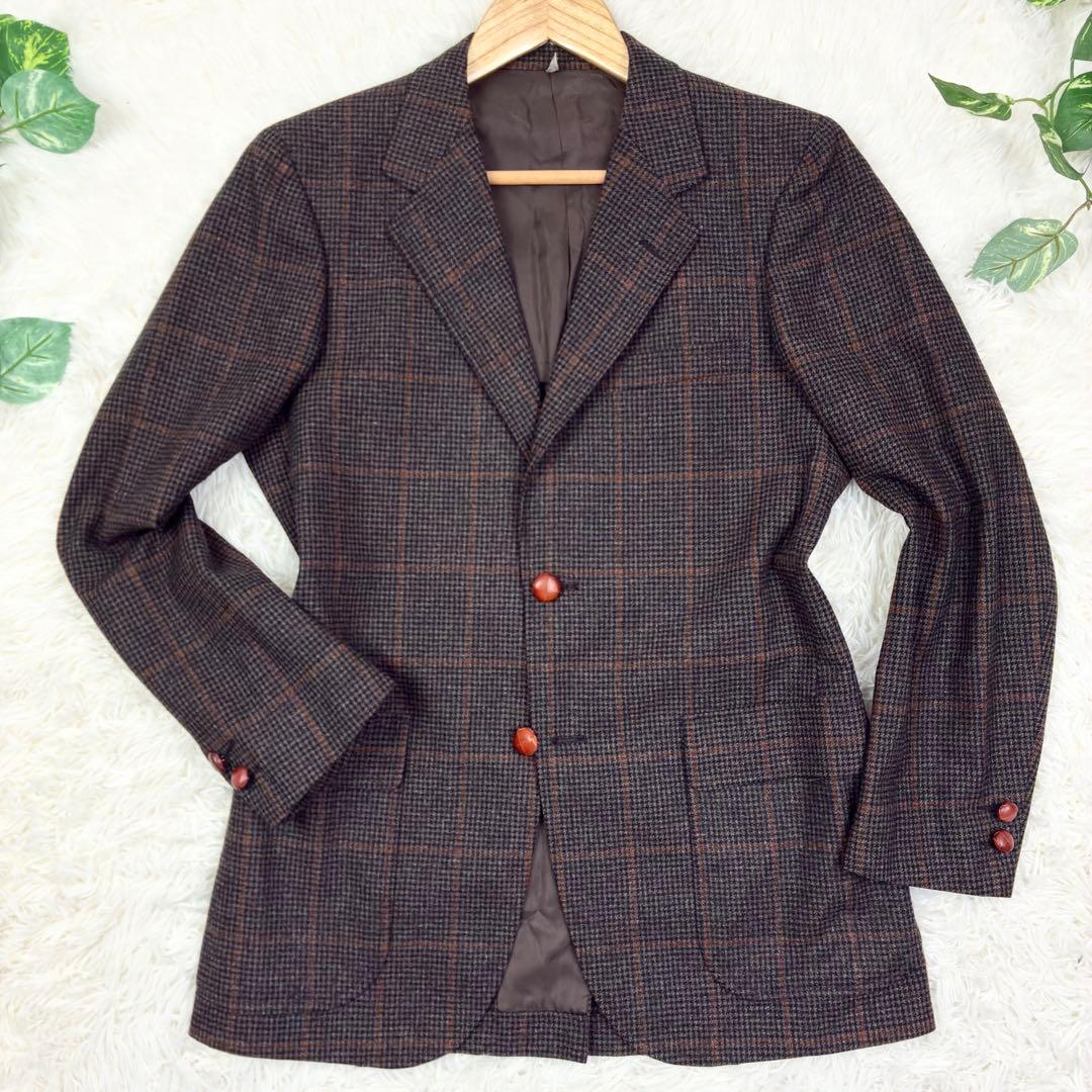 美品　ヴァンヂャケット　ツイード　千鳥格子　ウィンドウペンチェック　テーラード