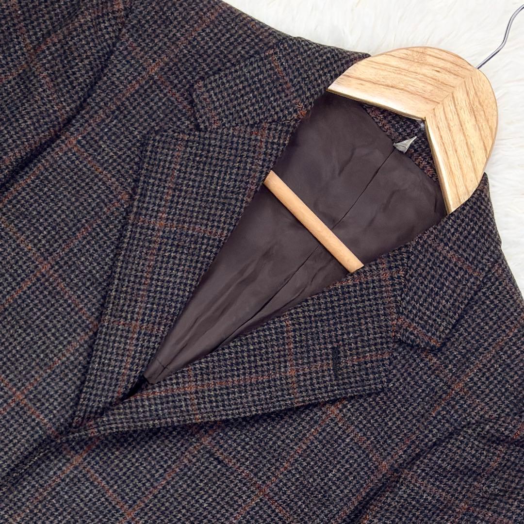 美品　ヴァンヂャケット　ツイード　千鳥格子　ウィンドウペンチェック　テーラード