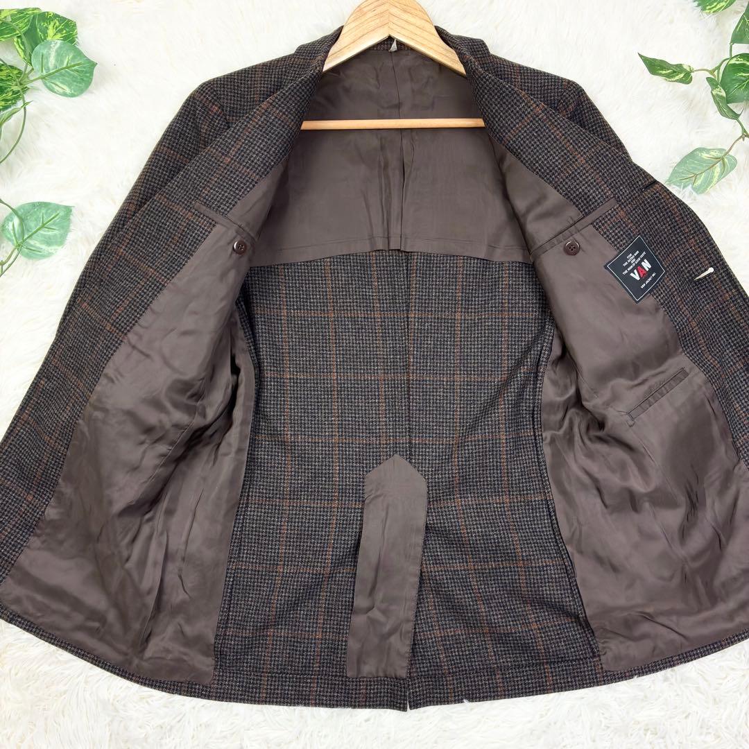 美品　ヴァンヂャケット　ツイード　千鳥格子　ウィンドウペンチェック　テーラード