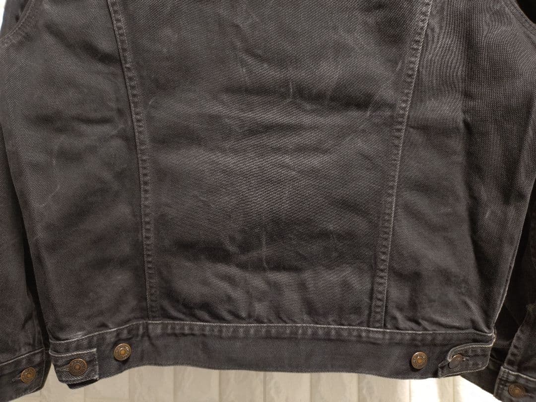 90s★ヴィンテージ★リーバイスLevi's濃黒ブラックデニムジャケットGジャン