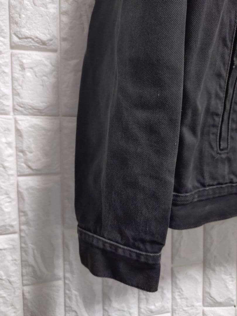 90s★ヴィンテージ★リーバイスLevi's濃黒ブラックデニムジャケットGジャン
