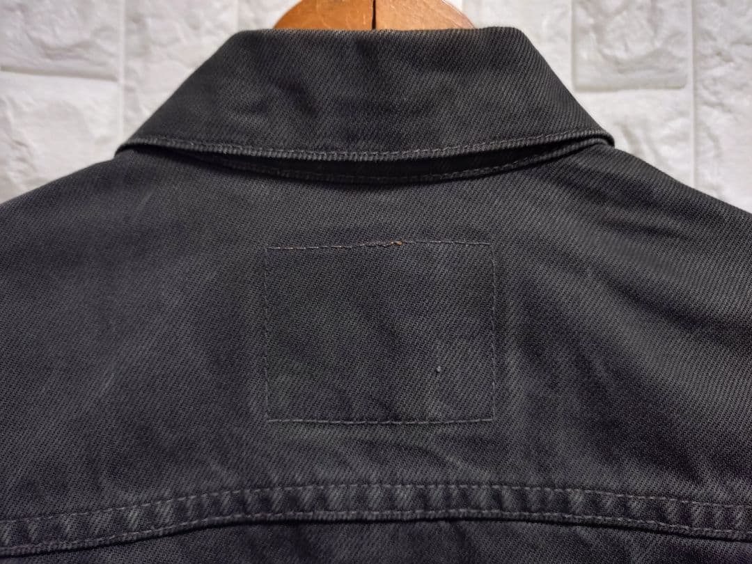 90s★ヴィンテージ★リーバイスLevi's濃黒ブラックデニムジャケットGジャン