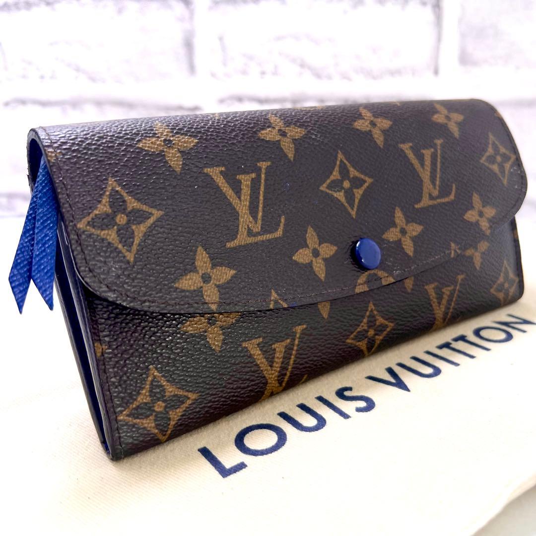 ルイヴィトン モノグラム ポルトフォイユ エミリー ブルー M60138