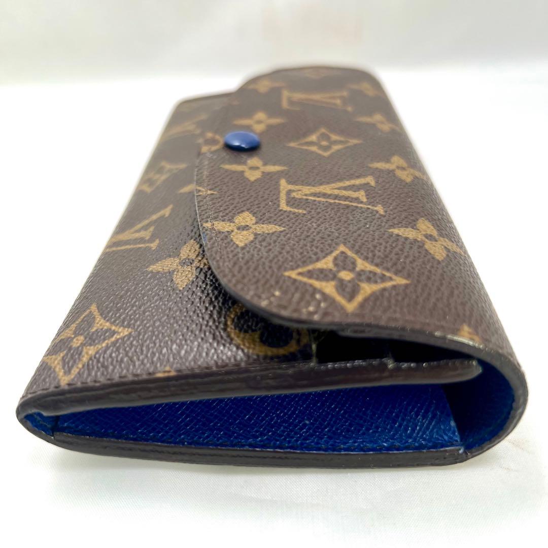 ルイヴィトン モノグラム ポルトフォイユ エミリー ブルー M60138