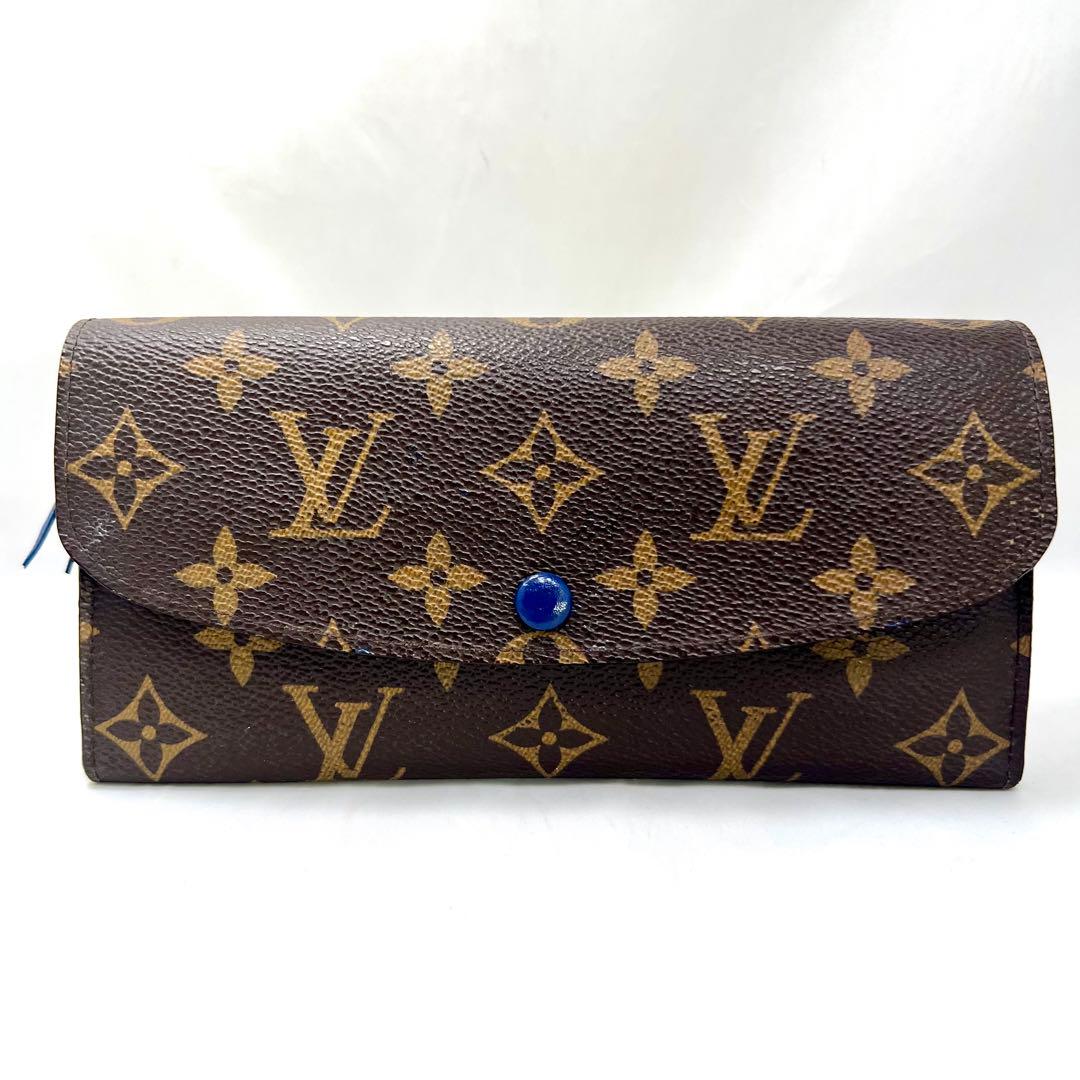 ルイヴィトン モノグラム ポルトフォイユ エミリー ブルー M60138