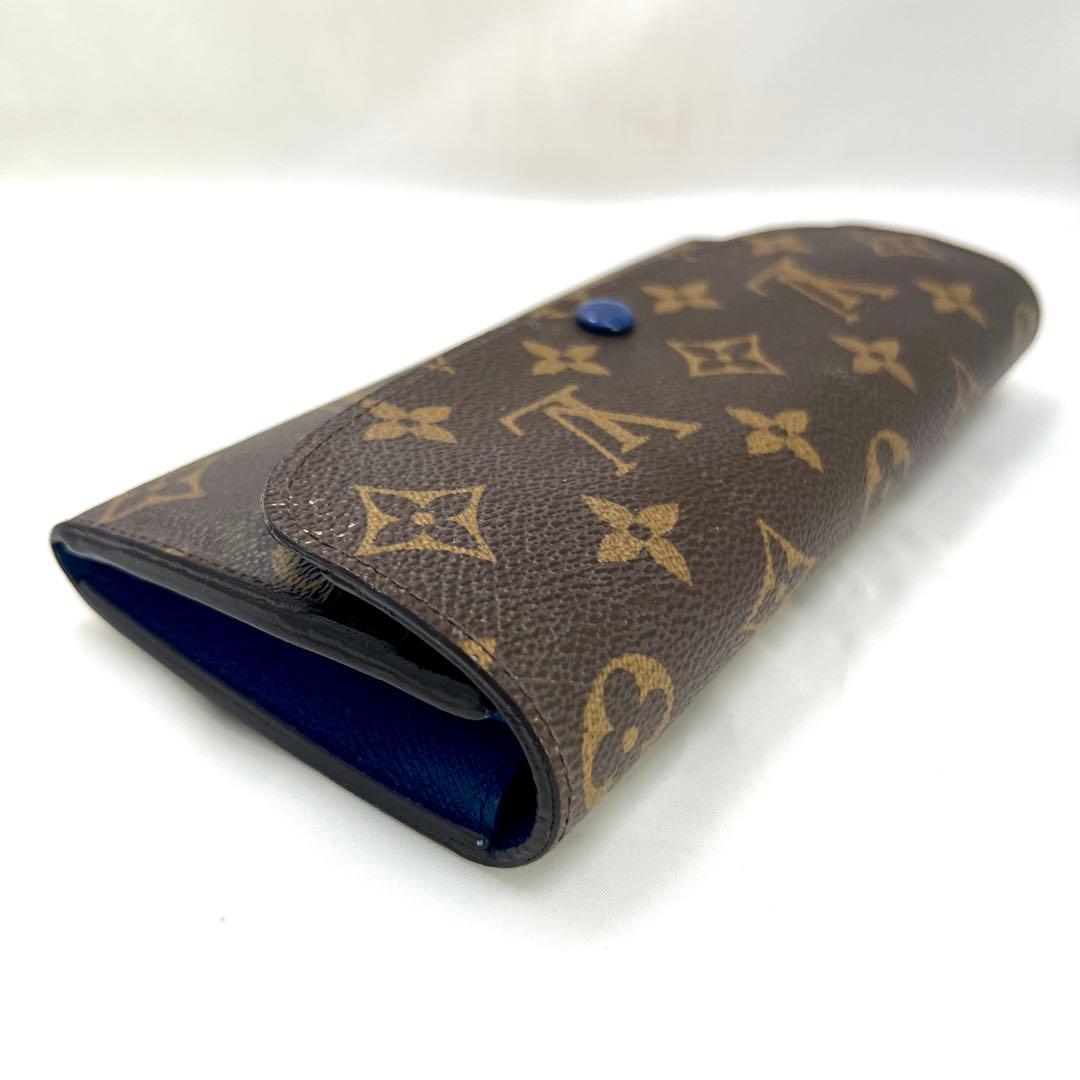 ルイヴィトン モノグラム ポルトフォイユ エミリー ブルー M60138