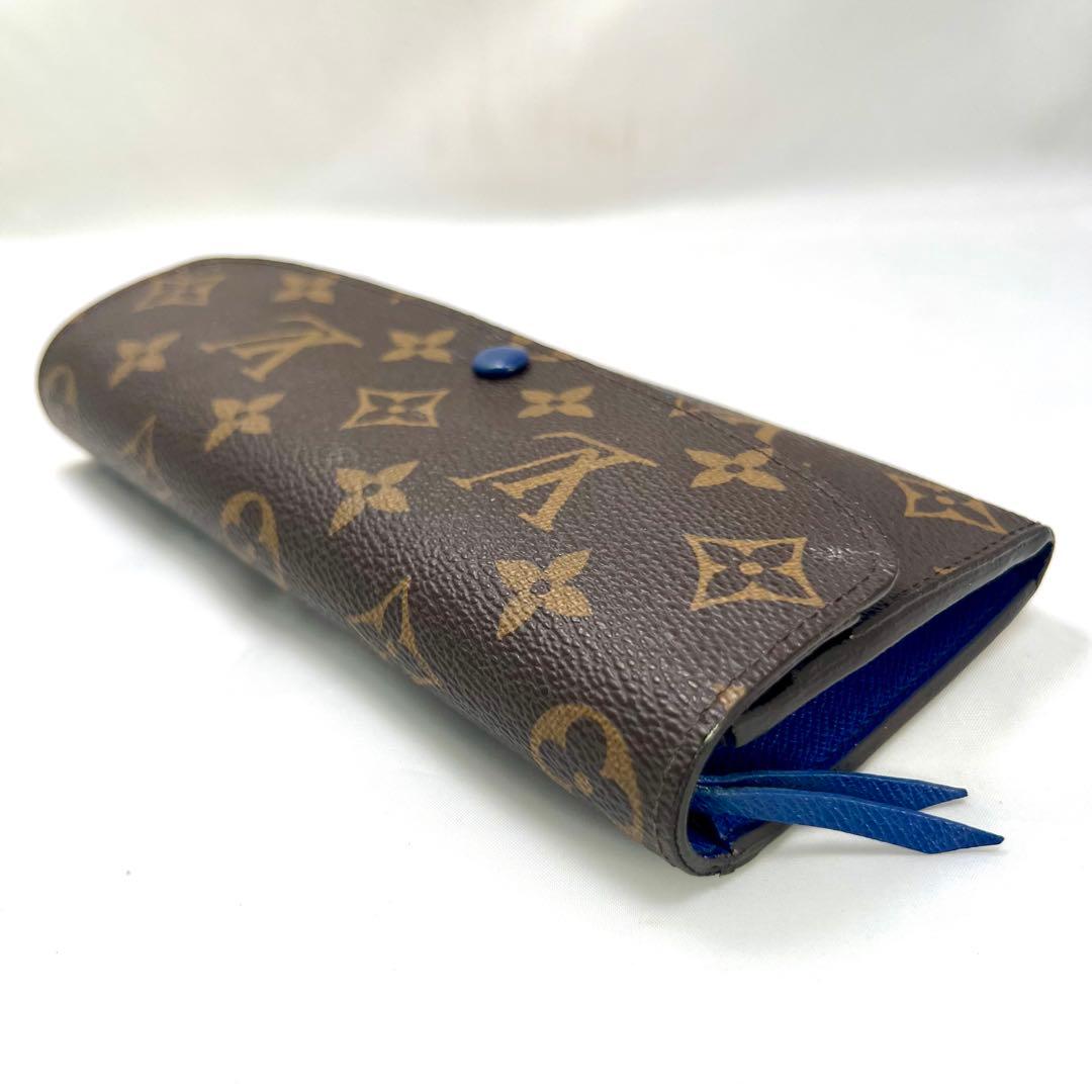 ルイヴィトン モノグラム ポルトフォイユ エミリー ブルー M60138