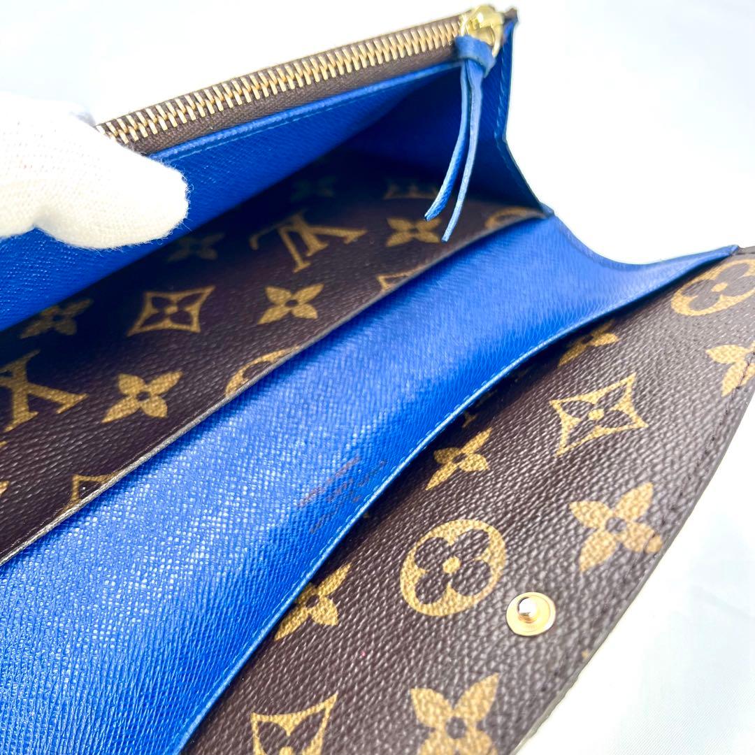 ルイヴィトン モノグラム ポルトフォイユ エミリー ブルー M60138