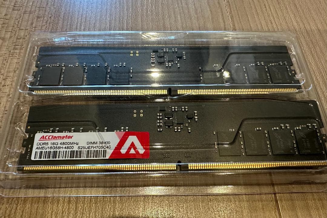 【新品】 DDR5 4800MHz デスクトップ用メモリ 16GB×2枚