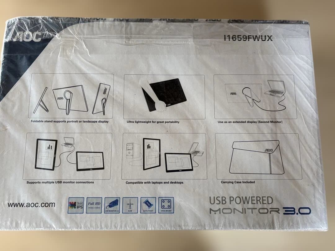 新品未開封　15.6インチのフルHDモバイルモニター I1659FWUX