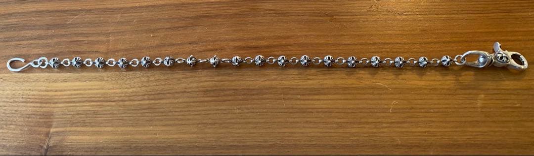 シルバー クロスボール　ウォレットチェーン