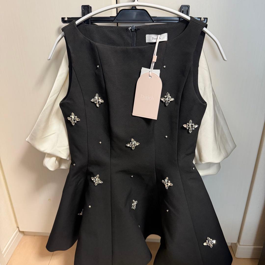 Darich ビジューフレアバルーンミニドレス FLサイズ