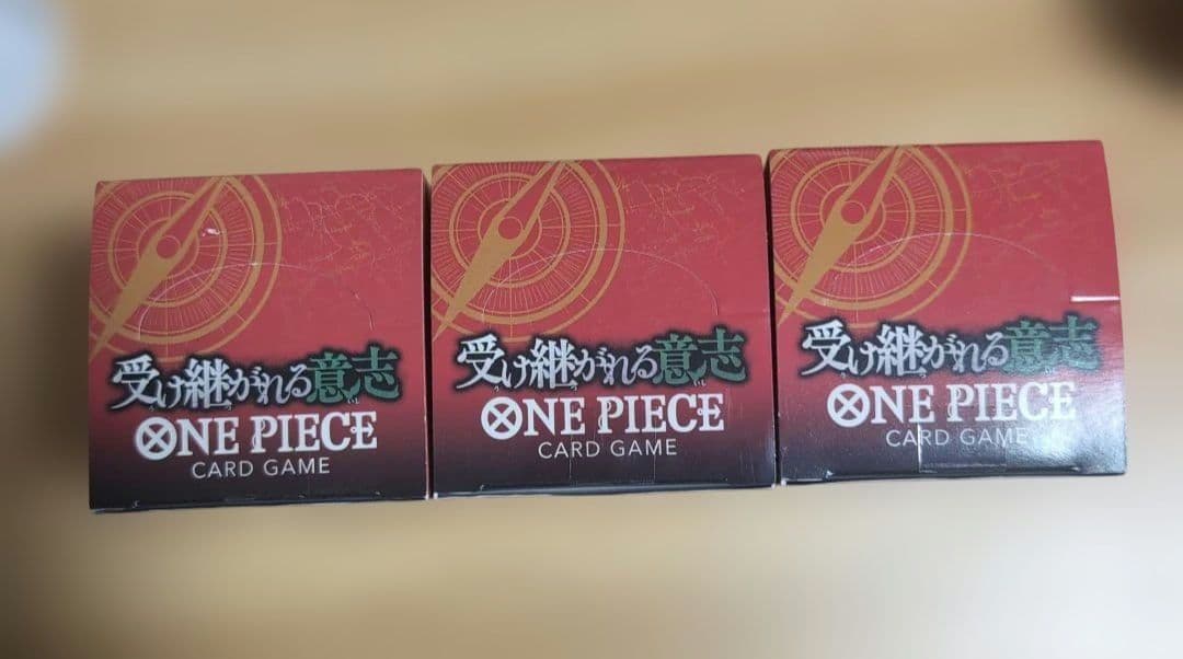 ワンピースカード　受け継がれる意志3BOX テープカット