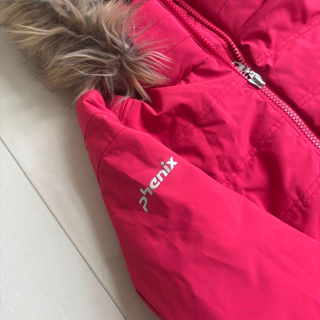 フェニックス レディーススキーウェア上下セット ピンク ブラック ファー