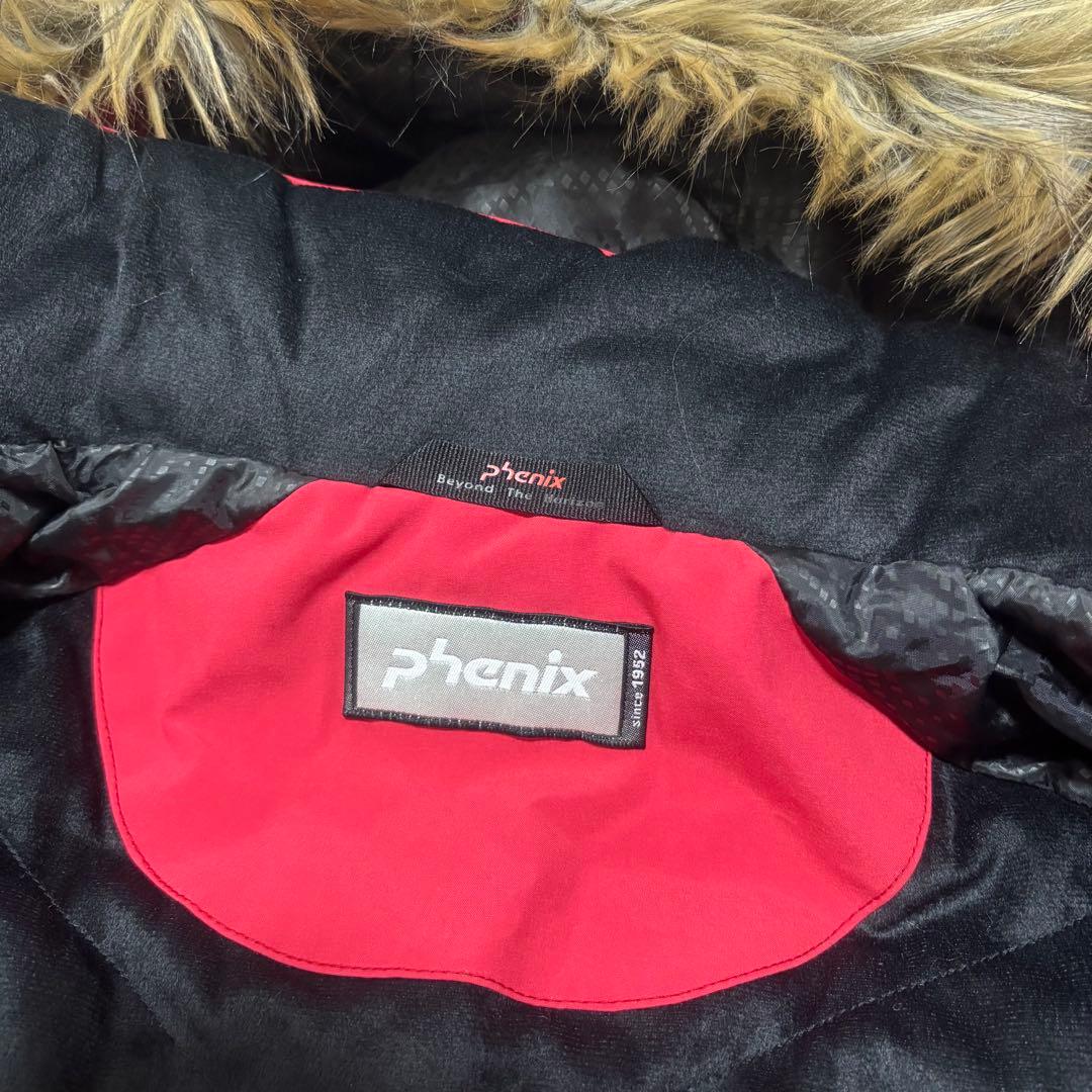 フェニックス レディーススキーウェア上下セット ピンク ブラック ファー