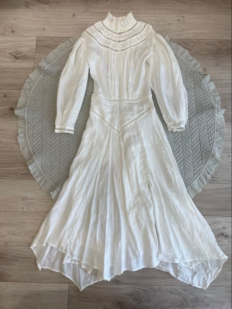 choco☆♡ イザベルマラン　リネン　ワンピース　白　レース