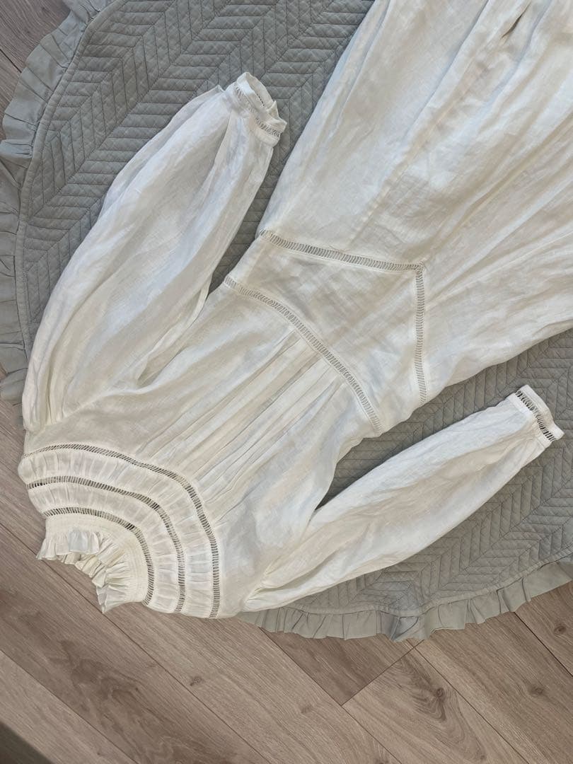 choco☆♡ イザベルマラン　リネン　ワンピース　白　レース