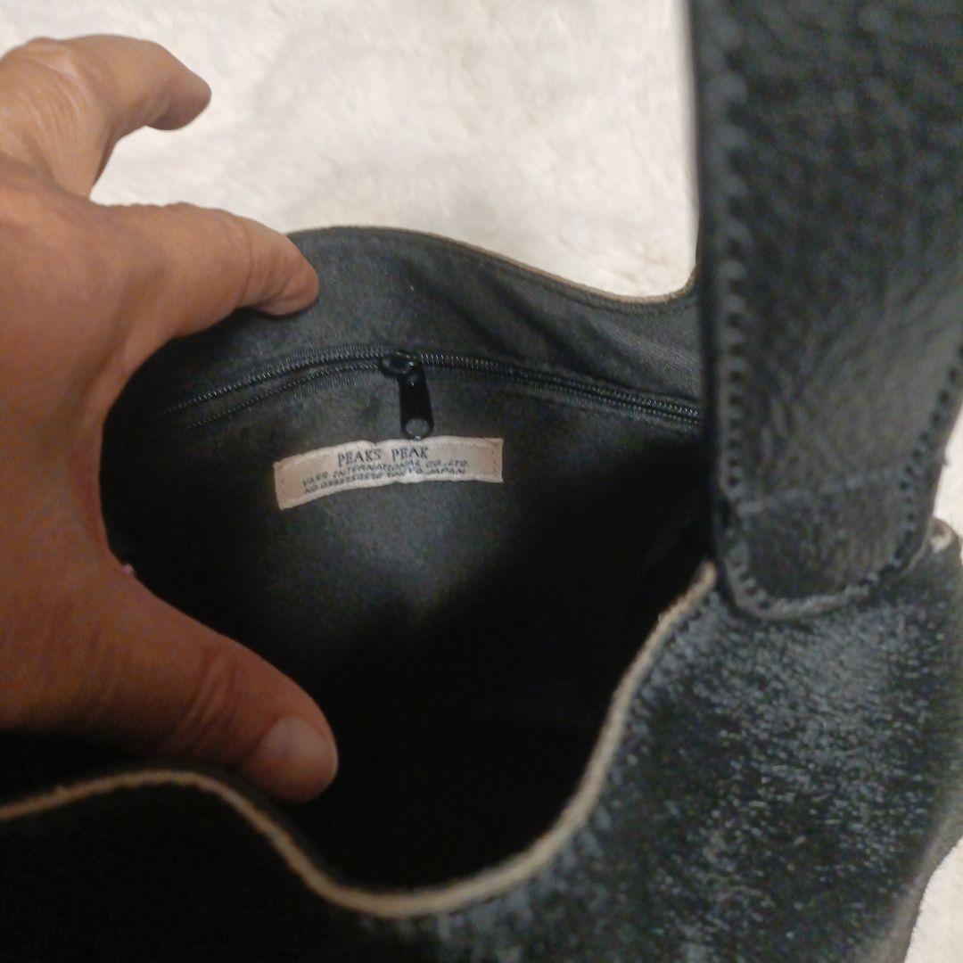 レア　ハラコ　peaks peak ブラックハンドバッグ