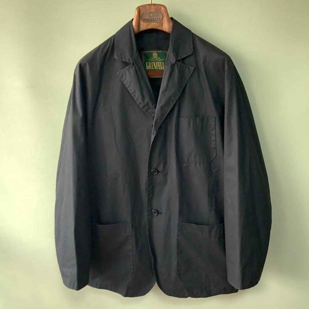 GRENFELL グレンフェル緑タグ コットンジャケット38 ブラック英国製