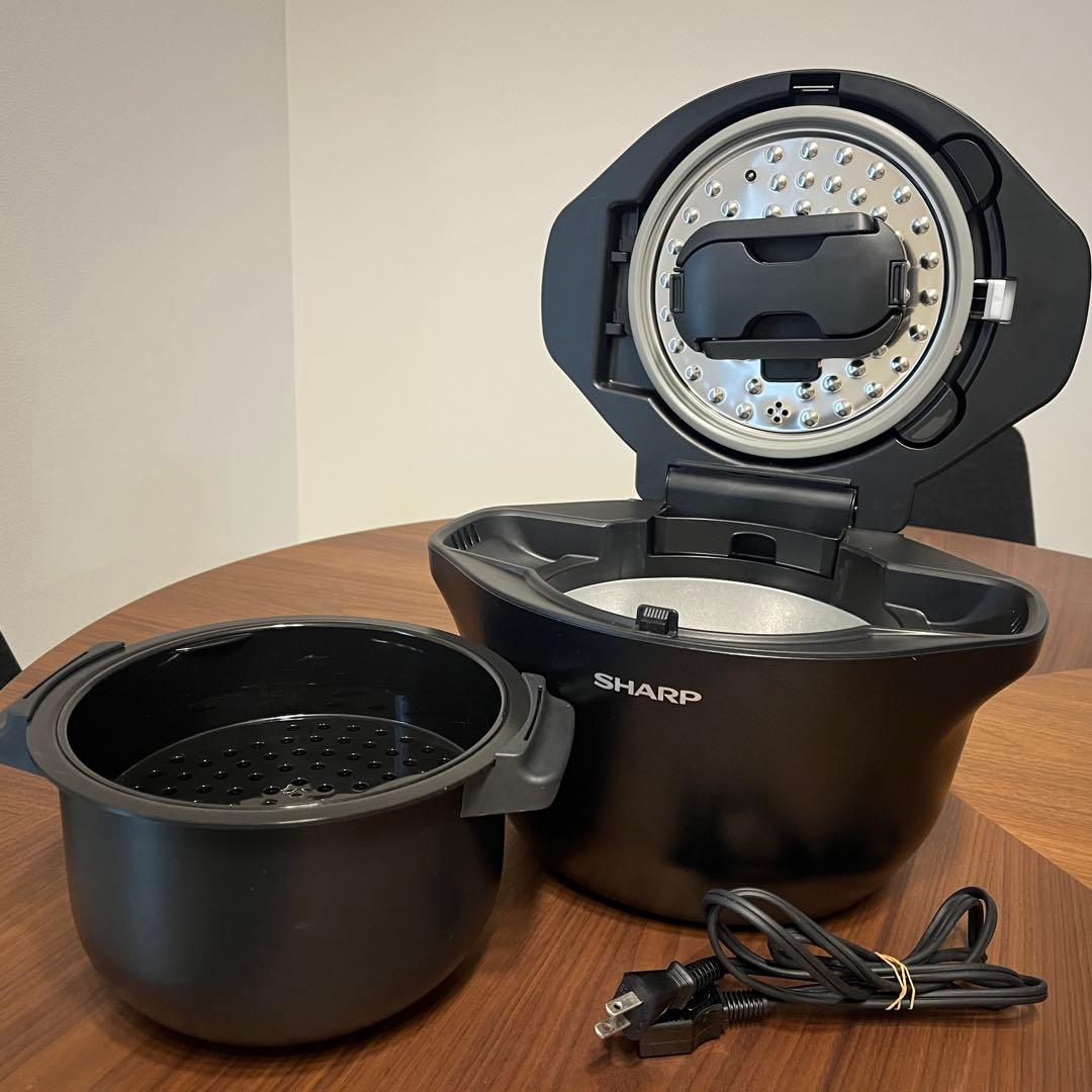 SHARP HEALSIO ホットクック　自動調理鍋1.6L ブラック