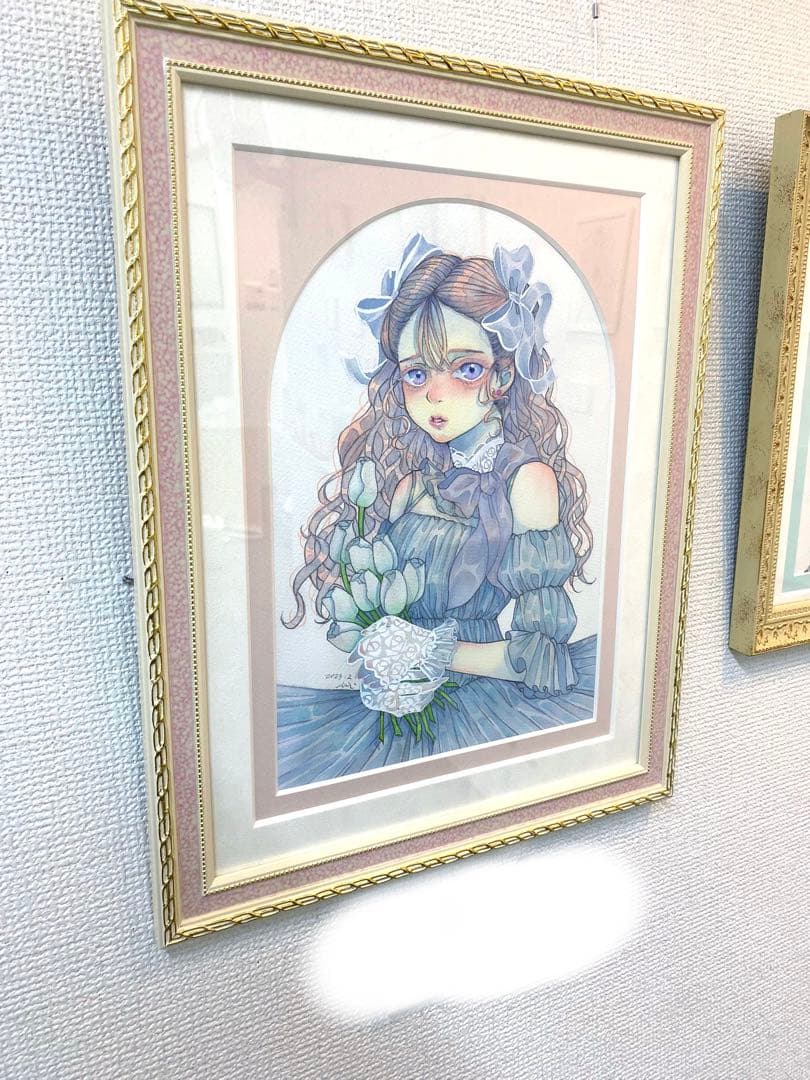 額入りイラスト　『melty sugar white』