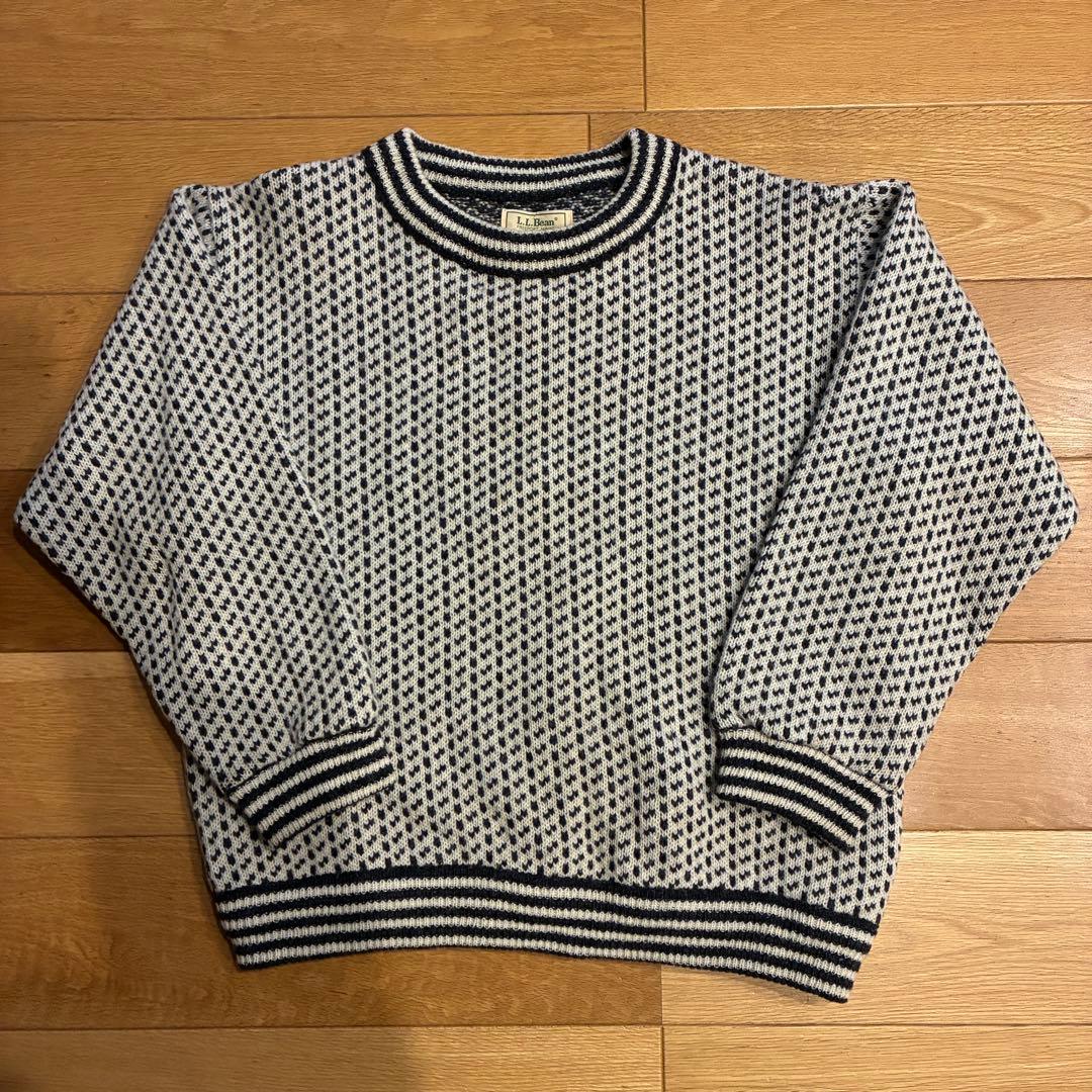 L.L.Bean 80s メンズ バーズアイニット L
