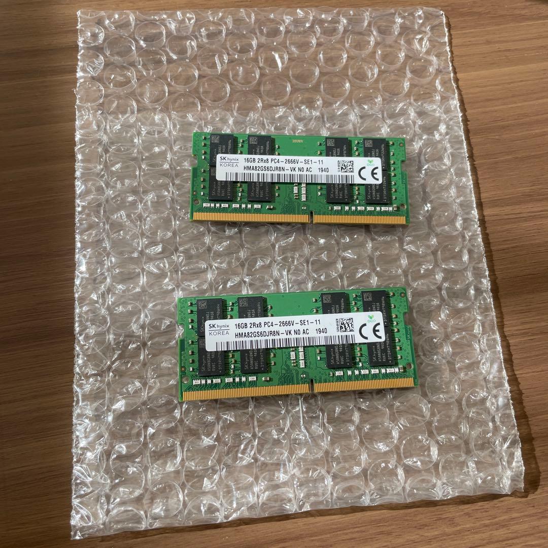 メモリー SK hynix 16GB*2=32GB PC4-2666V-SE1-11