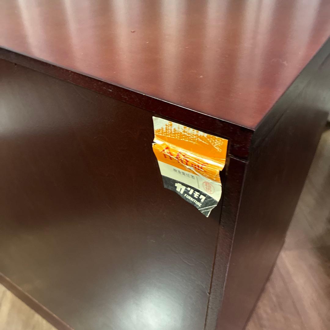 カリモク//ダークブラウン木製キャビネット サイドボード