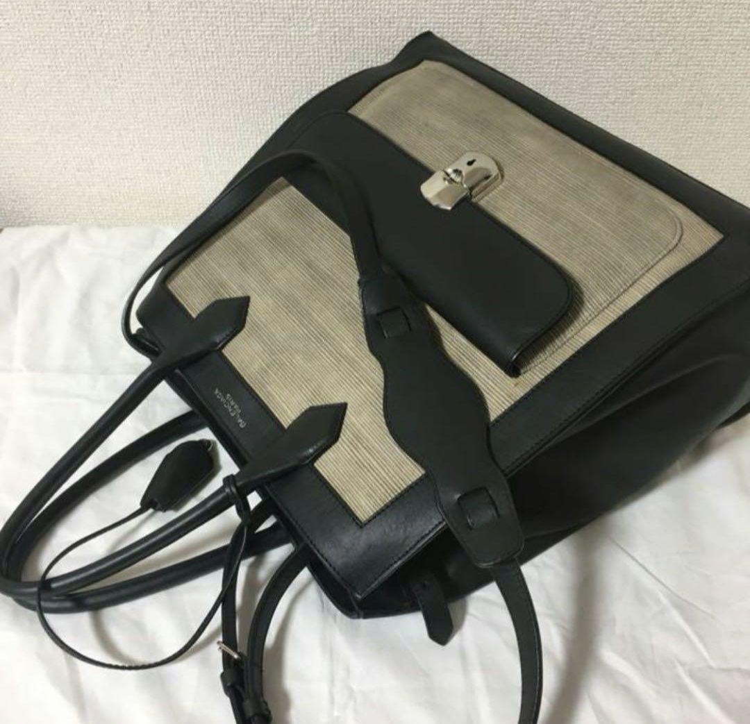 ◆BALENCIAGA◆バレンシアガトートバッグベージュ黒バイカラー