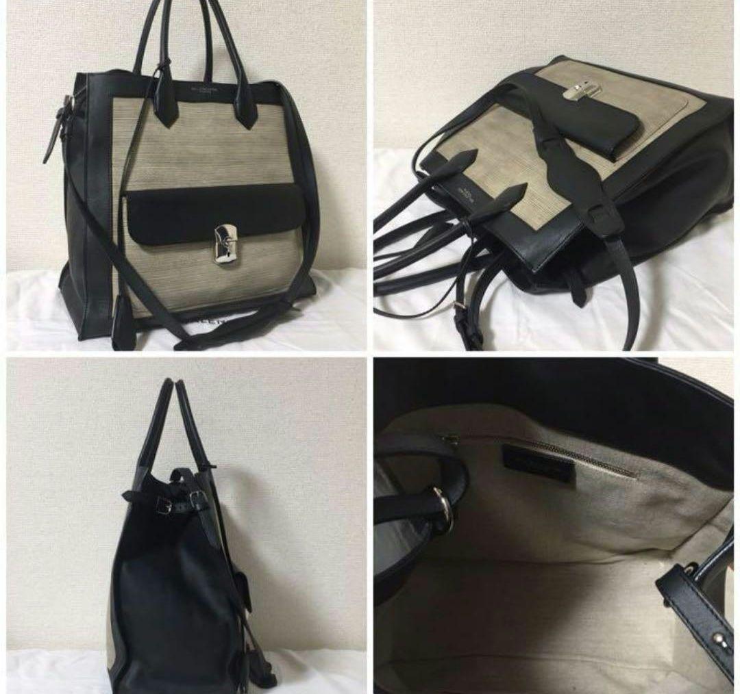 ◆BALENCIAGA◆バレンシアガトートバッグベージュ黒バイカラー