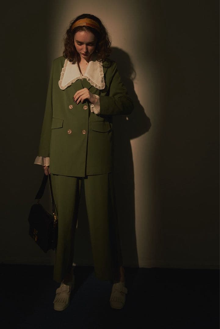 《木の枝で地図を描いて》ダブルボタンジャケット　M　【Tnewties】