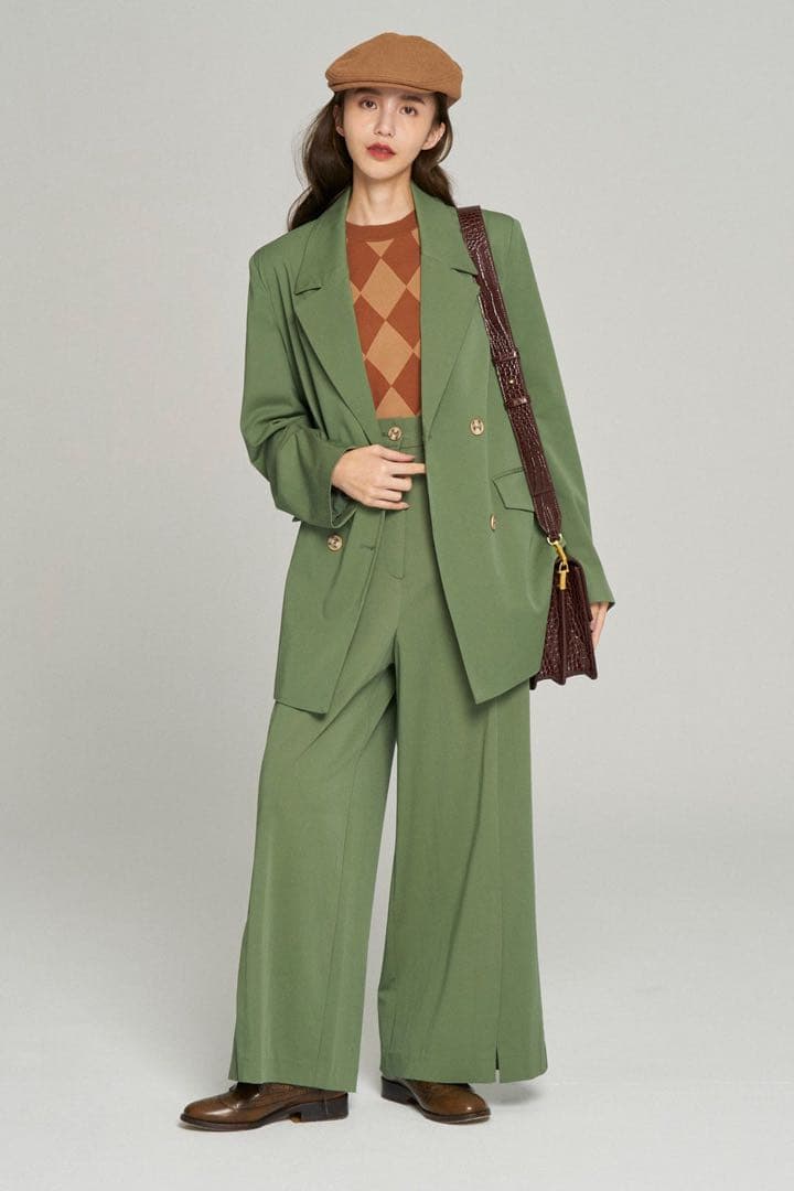 《木の枝で地図を描いて》ダブルボタンジャケット　M　【Tnewties】