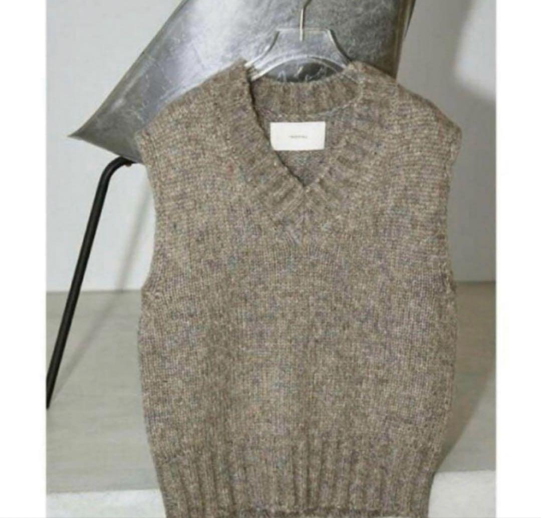 トップス todayful Mottle Yarn Knit Vest