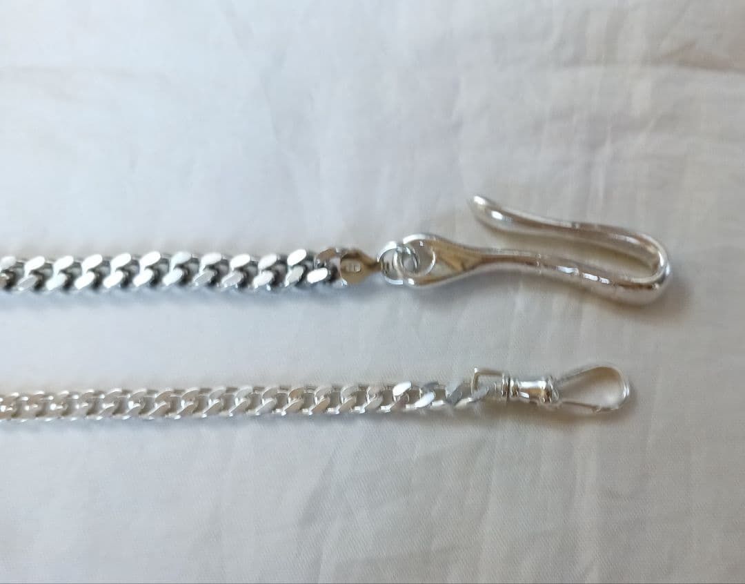 シルバー925 唐草　ウォレットチェーン　ショート