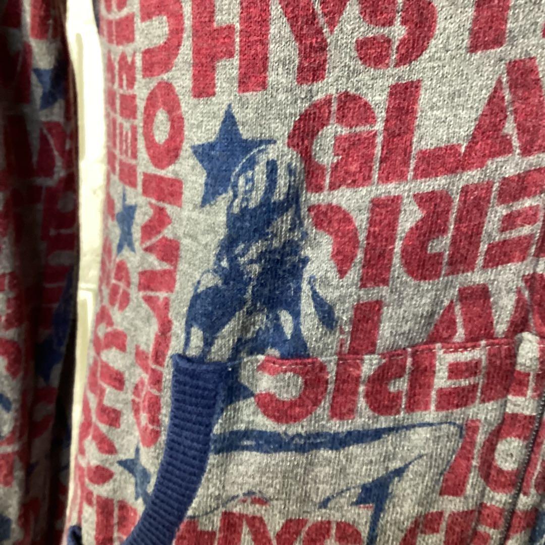 hysteric glamour ヒスガール　ロゴ柄　ジップアップパーカー