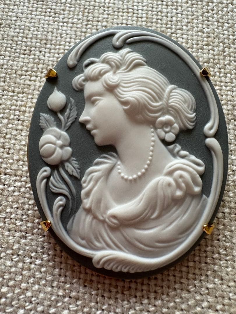 陶華　カメオ　ブローチ、ペンダントトップ