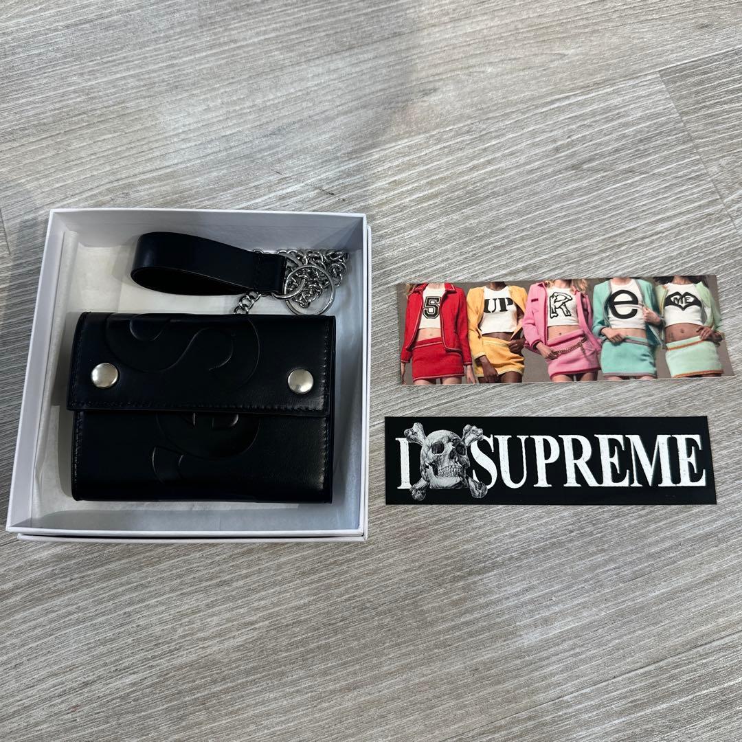 小物 Supreme Leather Chain Wallet (25FW)Black