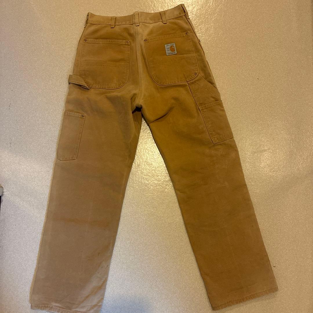 カーハート　80s 100周年タグ　ダブルニーパンツ　フェード　ペンキ　ボロ