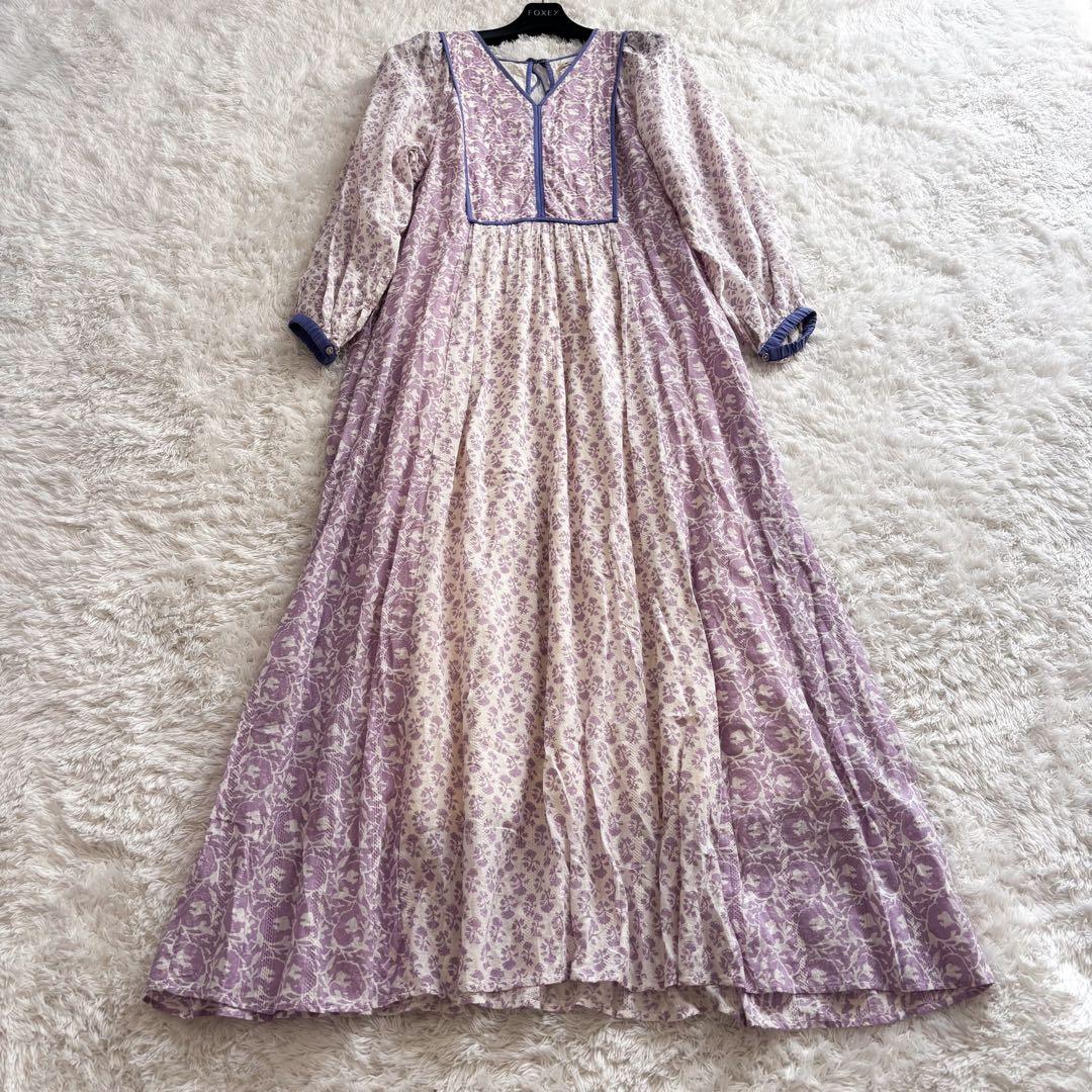 ヌキテパ コットンジャガードコンビギャザードレス 2023 桃着用　ワンピース