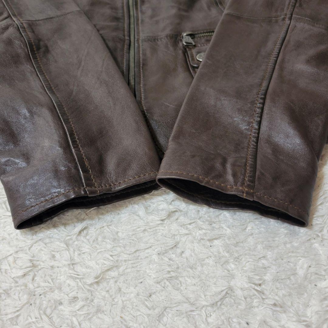 新品タグ付✨　ハルフ　ライダースジャケット　シングル　レザー　大きいサイズ　XL